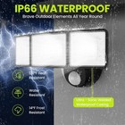 7500lm Led Security Light Motion Sensor Outdoor Lights  Adjustable 3 Head Led Fl