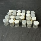 24 Lot Vintage Wyeth Clear Glass Medicine Bottles With Lids Antique