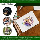 120pcs 100  Rag Cotton White Watercolor Paper Cold Press Paper Drawing