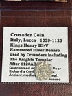 1039-1125 Coins Of Crusades  Knights Templar  Italy  Lucca Silver Denaro Cb115