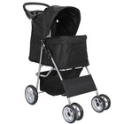 4 Wheel Pet Dog Stroller Foldable Carrier Strolling Cart