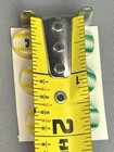 Vintage Yellow Green   White Stripe Retro Plastic Buttons Set Of 6 Read
