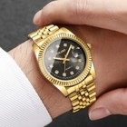 Men s Watch Analog Stainless Steel Round Dial Luxury Man Business Wristwatch