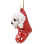     New Pacific Giftware Ornament Bichon Frise Dog Christmas Tree Decor Stocking