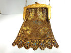 Vintage Gold Mesh Hand Bag By Whiting Davis Co Sz 6in Lg 3 50 In Wide Chain Hdle