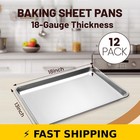 Bieama 12 Pack Half Size Baking Sheet Pan  Commercial 18  X 13 