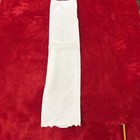 Vintage White Linen Kitchen Tea Towel Flower Embroidered 21   x12   