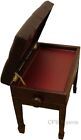 New   Walnut Adjustable Artist Piano Bench stool chair With Storage