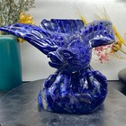 5 7lb Natural Blue Vein Stone Hand Carved Eagle Statue  Reiki Healing Crystal
