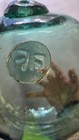 Antique Japanese Glass Fishing Float Large Green With Kanji Mark 9  Diameter