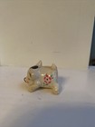 Sewing Vintage Figural Celluloid Tape Measure Winking Pig W  Flowers