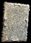 Sterling Silver Sculpted Card Case England 1907 Art Nouveau