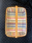 Longaberger Warm Brown Basket - W Handle  Liner  Protector