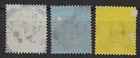 1887 Lot Of 3 Used Queen Victoria Jubilee Issues   p  2  p   3p Scott  111  115