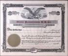 1900s Middle Pennsylvania Rr Co Railroad Capital Stock Certificate