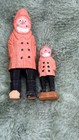 Set Of 2 Hand-carved Wooden Sailors     Nautical Folk Art Pair     Maritime Decor Wi