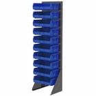 Akro-mils 30255blue Hang   Stack Storage Bin  Plastic  Blue  5 In H  16 1 2 In