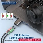 Usb To 3 5mm Audio Adapter  2-pack  external Stereo Sound Card With Dual Trs 3-p