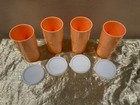 New Set 4 Tupperware Beautiful Caribe Tumblers W Lid Mango white Color 12oz