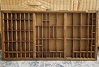 Antique Printer   s Type Tray Wood Letterpress Drawer Shadow Box Display 32   
