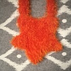 Orange Fuzzy Costume Scarf Boa  1970s Theme  Adult Unisex  One Size