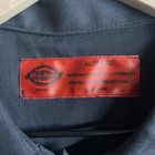 Dickies Mens Long Sleeve Black Charcoal 2 Tone Twill Work Uniform Shirt Xl New