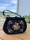 Petit-point Floral Purse Vintage
