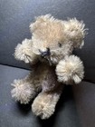 Rare Vintage Miniature Steiff Teddy Bear Dark Chocolate Mohair 2    Movable  Arms