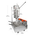 Aldkitchen Churros Maker   5 L Capacity   L-shape Stand And Double Deep Fryer
