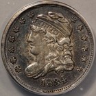 1834 H10c Capped Bust Half Dime Anacs Ef45