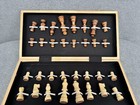 Wood Folding Chess Set 3  King W Storage Box Complete Pieces