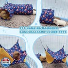 Eaedmy Guinea Pig Rat Tunnel Ferret Hammock  Small Animal Corner Tunnel And T