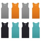 Buyless Fashion Boys Scoop Neck Tagless Undershirt Soft Cotton Tank Top  8 Pack 
