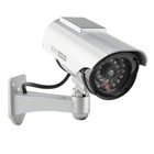 Solar Powered Dummy Surveillance Security Camera Cctv With Led Record Light 1-4x