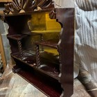 Antique Mahogany Curio Wall Shelf Victorian Style Barley Twist Display