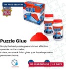 Puzzle Glue With Wide Plastic Spreader  Easy To Apply  Dries Quick And Clear  Pr