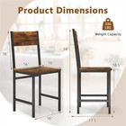 4 Pcs Industrial Dining Chairs  330lbs Capacity Metal Frame Kitchen Side Chairs