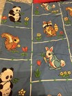 Adorable Vintage Handmade Baby Quilt Nursery Blanket Woodland Animals 60   x 40   