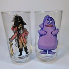 2 Mcdonald s Vintage 1977 Collector Series Grimace And Captain Crook Glass Cups