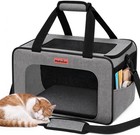 Airline Approved Soft-sided Cat Dog Pet Carrier Large Medium Gray