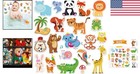 Multicolor Window Gel Clings For Kids Animal Theme Reusable Stickers 21pcs
