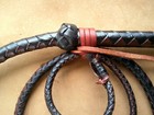 6ft 6plaited Grey Species Roo Leather Bull Whip