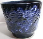 Vintage Planter Pot Jardiniere Blue White Lava Glaze W  Germany 6 1 4  Tall