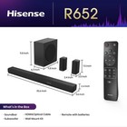 Hisense R652 5 1 Ch Soundbar With Subwoofer   Rear Surround Speakers 440w Dolby
