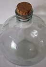 Vintage Round Glass Demijohn Bottle With Cork Stopper Terrarium Carboy