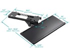 Adjustable Ergonomic Keyboard Tray     With A 26 4 X 10in Full Size Platform Black