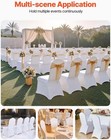 White Stretch Polyester Spandex Chair Covers 100 Pcs For Wedding Party Dining