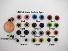 25 Pair Safety Eyes   Washers 12mm Choose Color Sew Crochet Doll Teddy Bear Pe-1