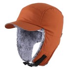  Men s Trapper Hat With Ear Flaps Winter Warm Hat Windproof  Caramel Brown