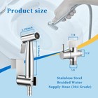 Handheld Bidet Sprayer Kit For Toilet - Stainless Steel  Easy Install  Cloth Dia